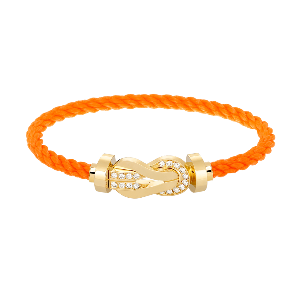 Imperial Chance Armband mit großer 8-stelliger Schnalle und Halbdiamanten, Gold