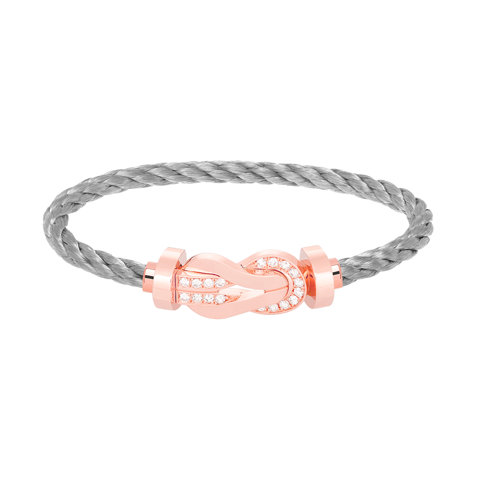 Imperial Chance Armband mit großer 8-stelliger Schnalle und Halbdiamanten, Roségold