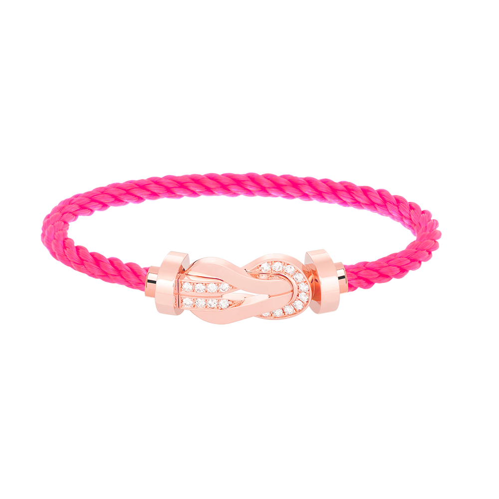 Imperial Chance Armband mit großer 8-stelliger Schnalle und Halbdiamanten, Roségold