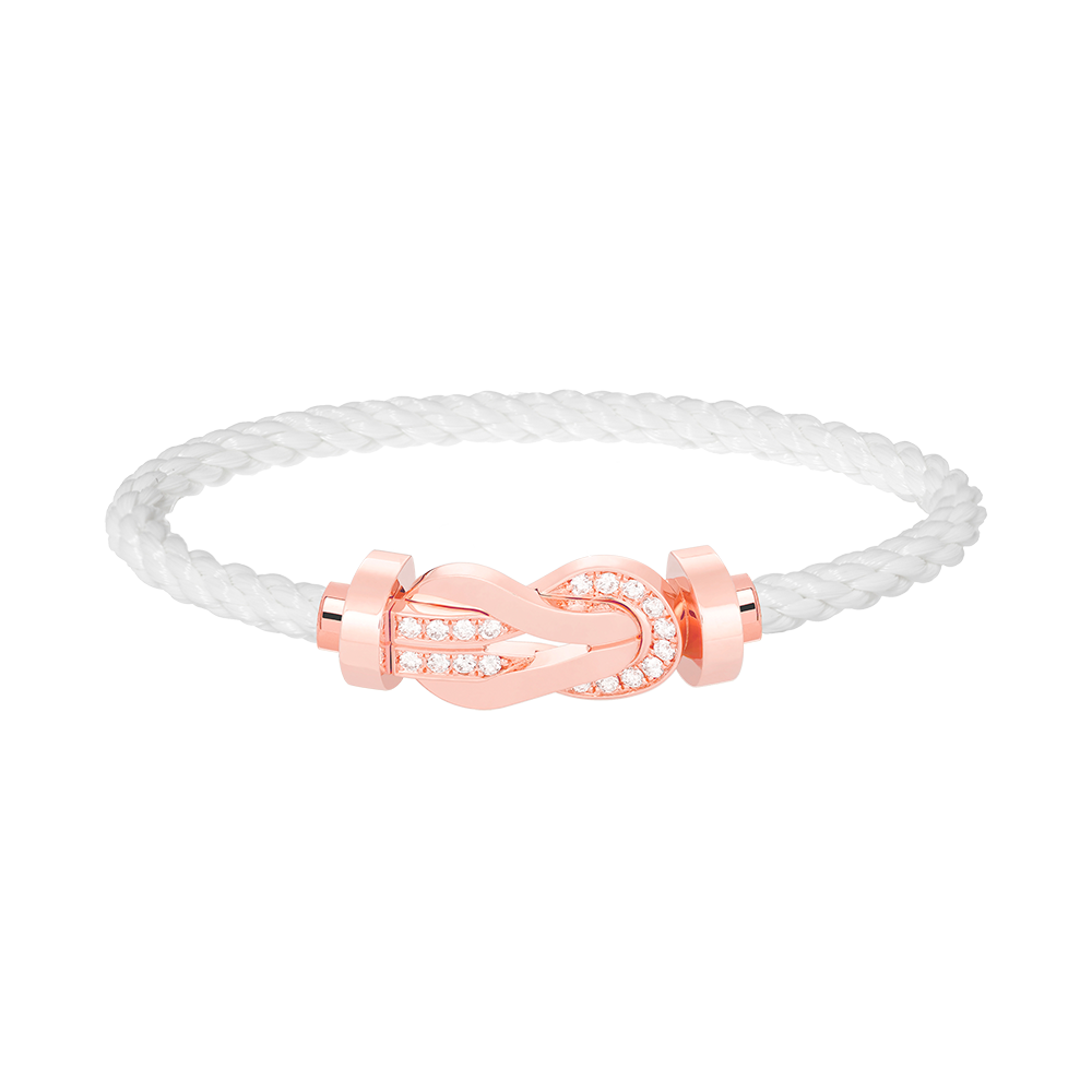 Imperial Chance Armband mit großer 8-stelliger Schnalle und Halbdiamanten, Roségold