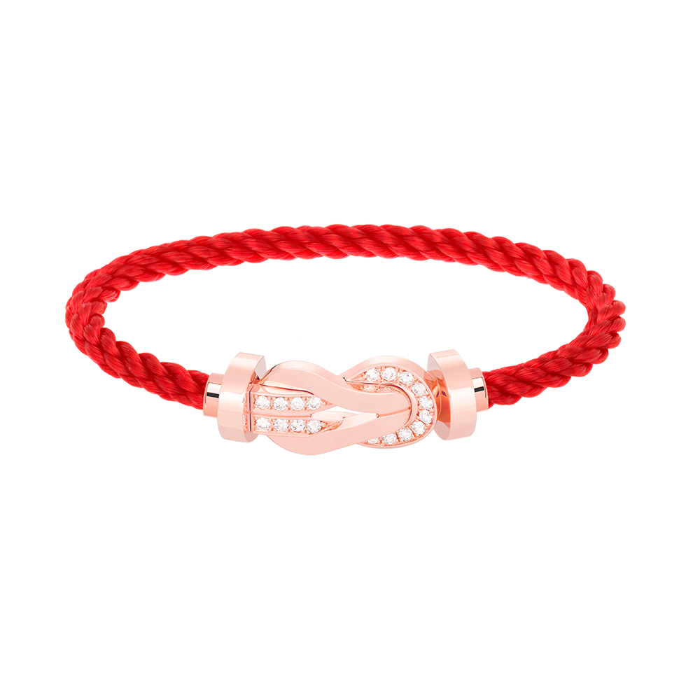 Imperial Chance Armband mit großer 8-stelliger Schnalle und Halbdiamanten, Roségold