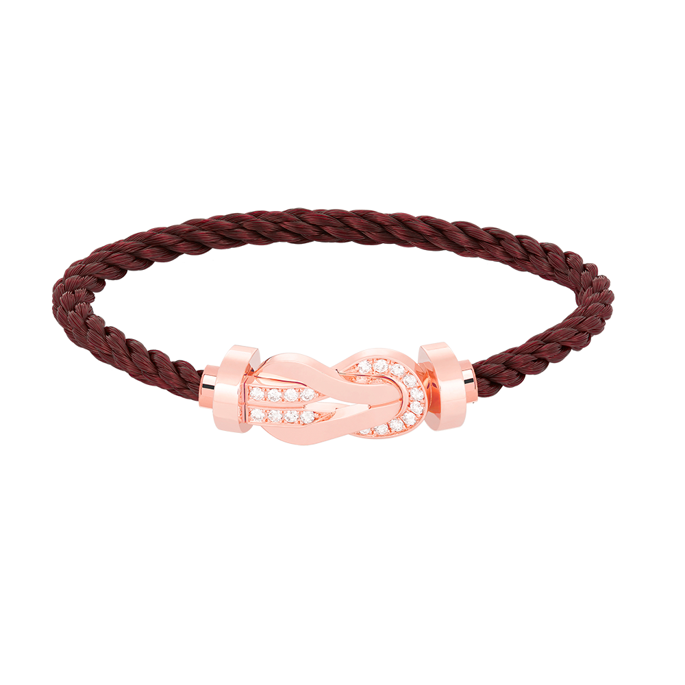 Imperial Chance Armband mit großer 8-stelliger Schnalle und Halbdiamanten, Roségold