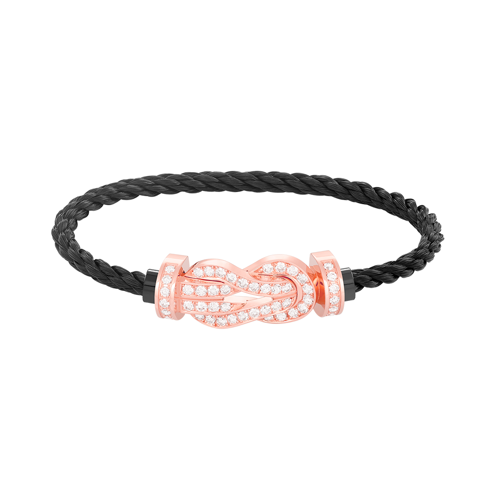 Imperial Chance Armband mit großer 8-stelliger Schnalle, Volldiamant-Armband, Roségold