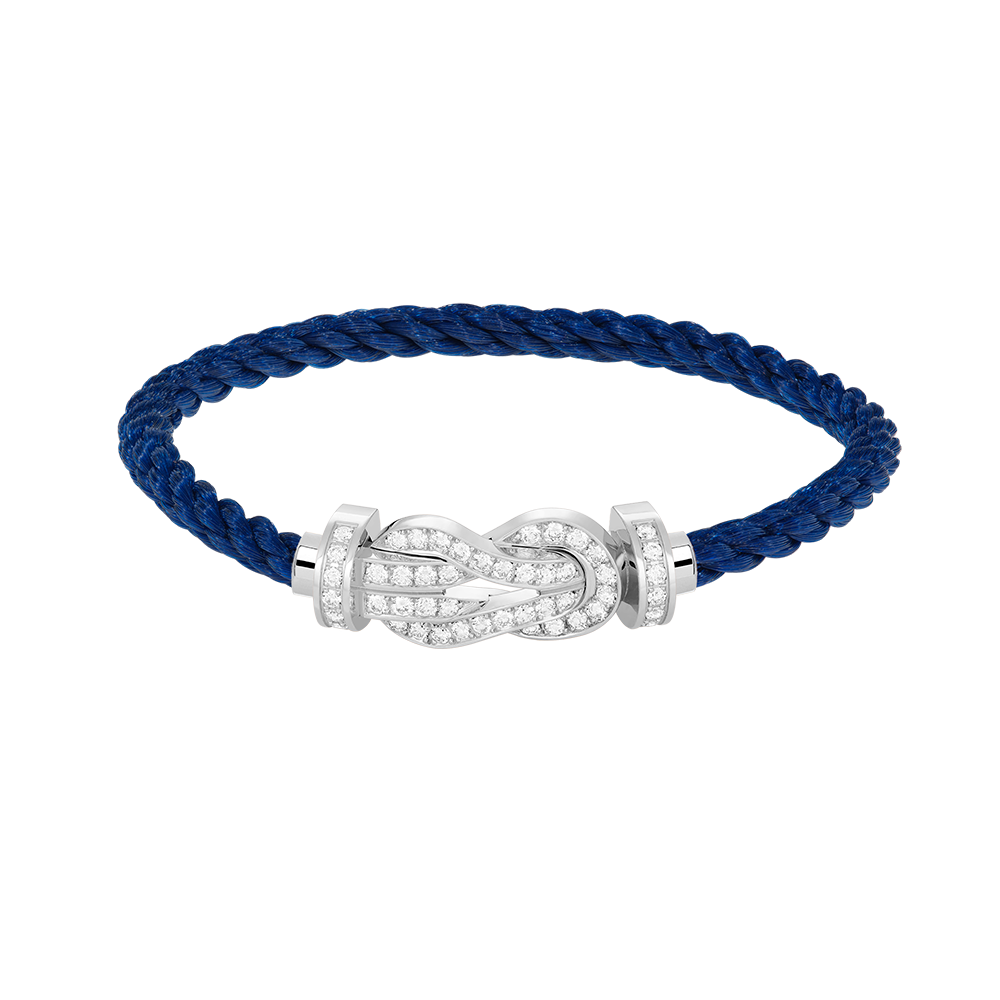 Imperial Chance Armband mit großer 8-stelliger Schnalle, Volldiamant-Armband, Silber