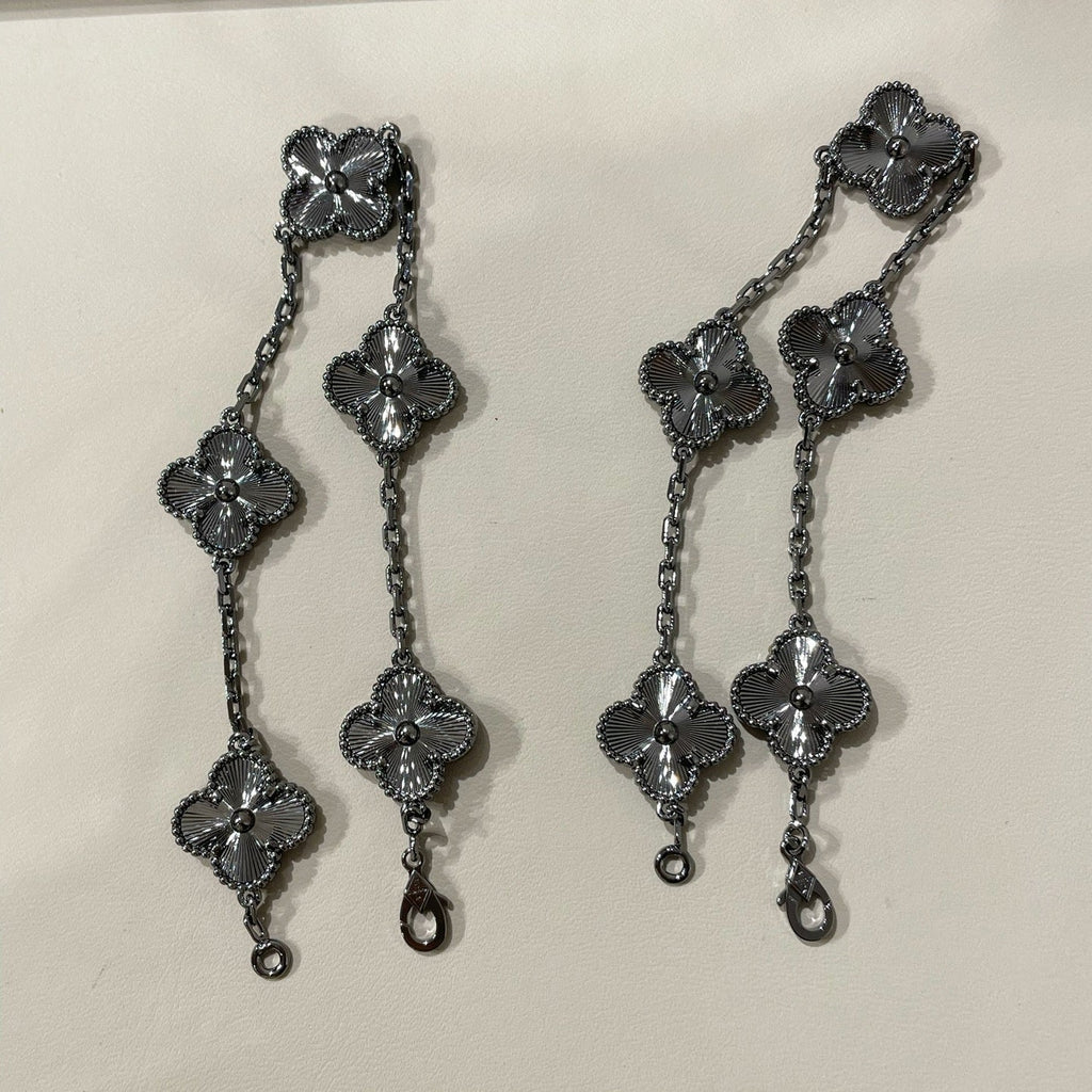 [Imperial]New CLOVER 5 MOTIF BLACK BRACELET
