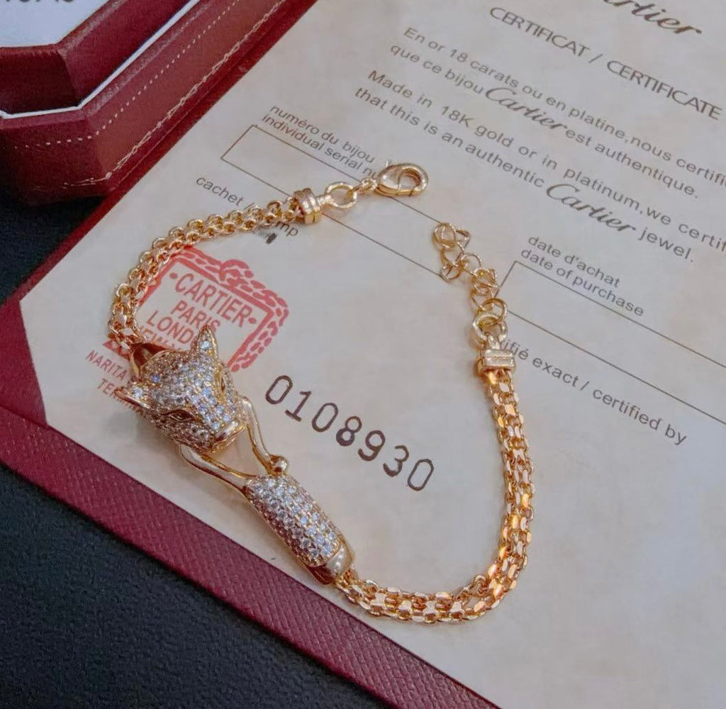 Imperial Panther-Armband mit Diamanten