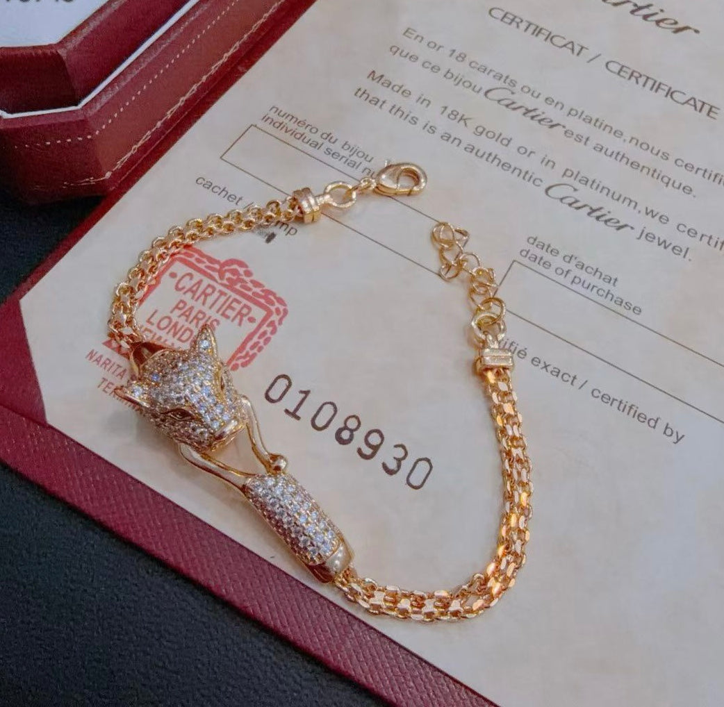 Imperial Panther-Armband mit Diamanten