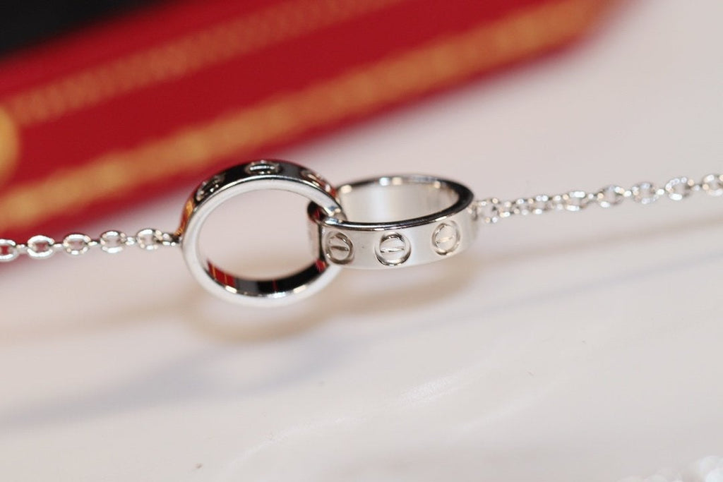 Imperial Love Halskette aus Roségold und Silber 