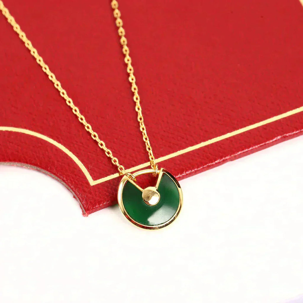 ¡®Imperial¡¯AMULETTE GOLD MALACHITE NECKLACE
