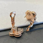 ¡®Imperial¡¯CLOVER MEDIUM 1 MOTIFS GRAY MOP  DIAMOND EARRINGS