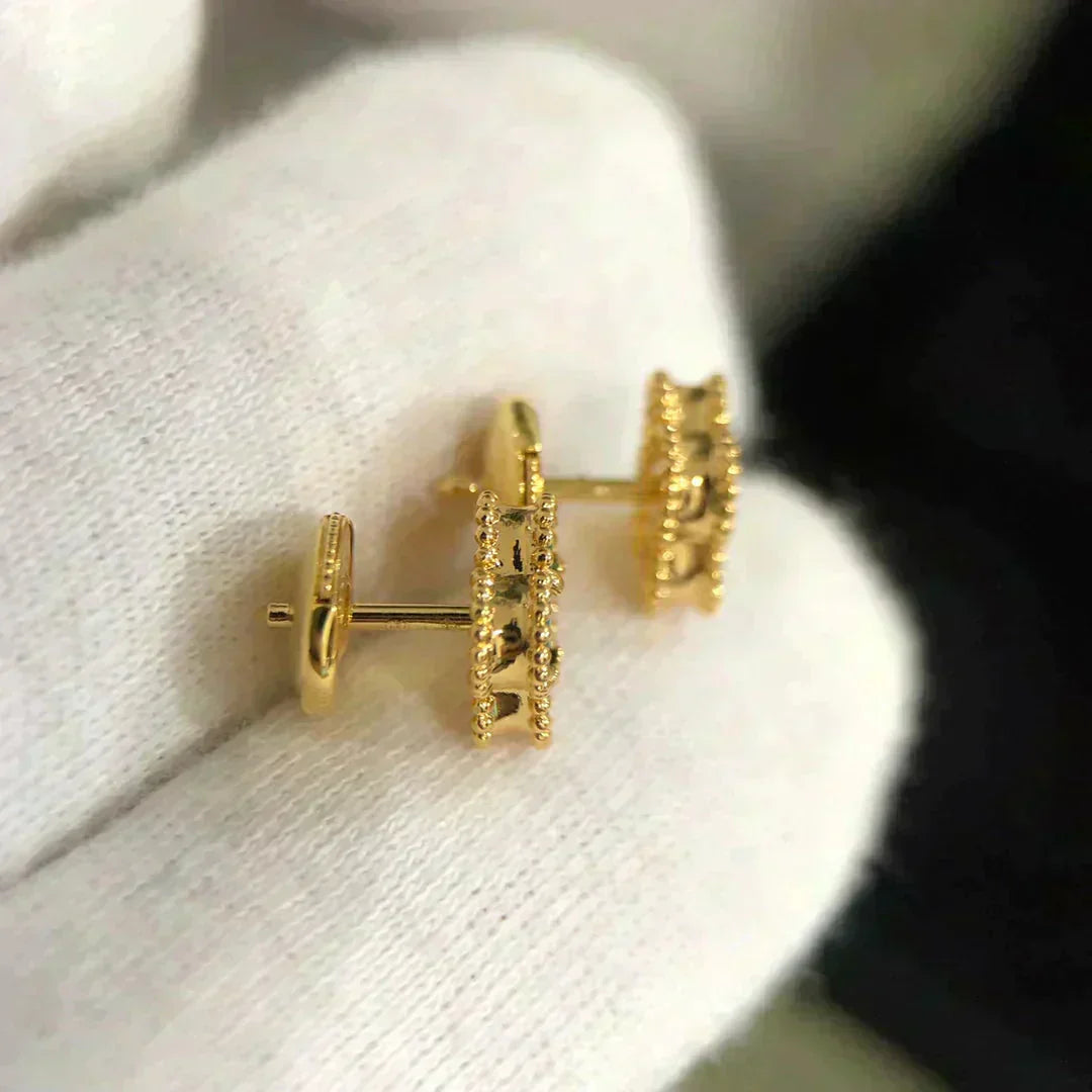 Imperial CLOVER MINI 9,5MM MALACHIT-OHRRINGE