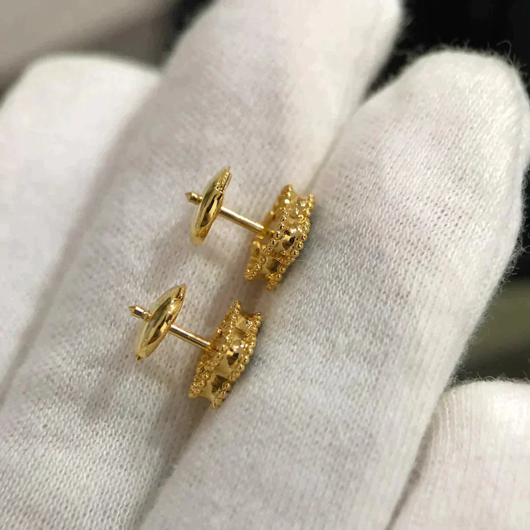 Imperial CLOVER MINI 9,5MM MALACHIT-OHRRINGE