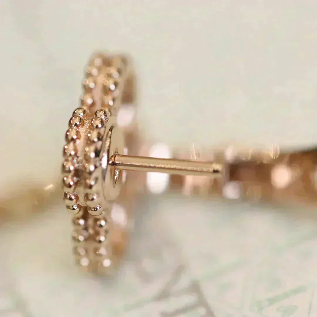 Imperial CLOVER MEDIUM 1 MOTIFS FUll DIAMOND EARRINGS