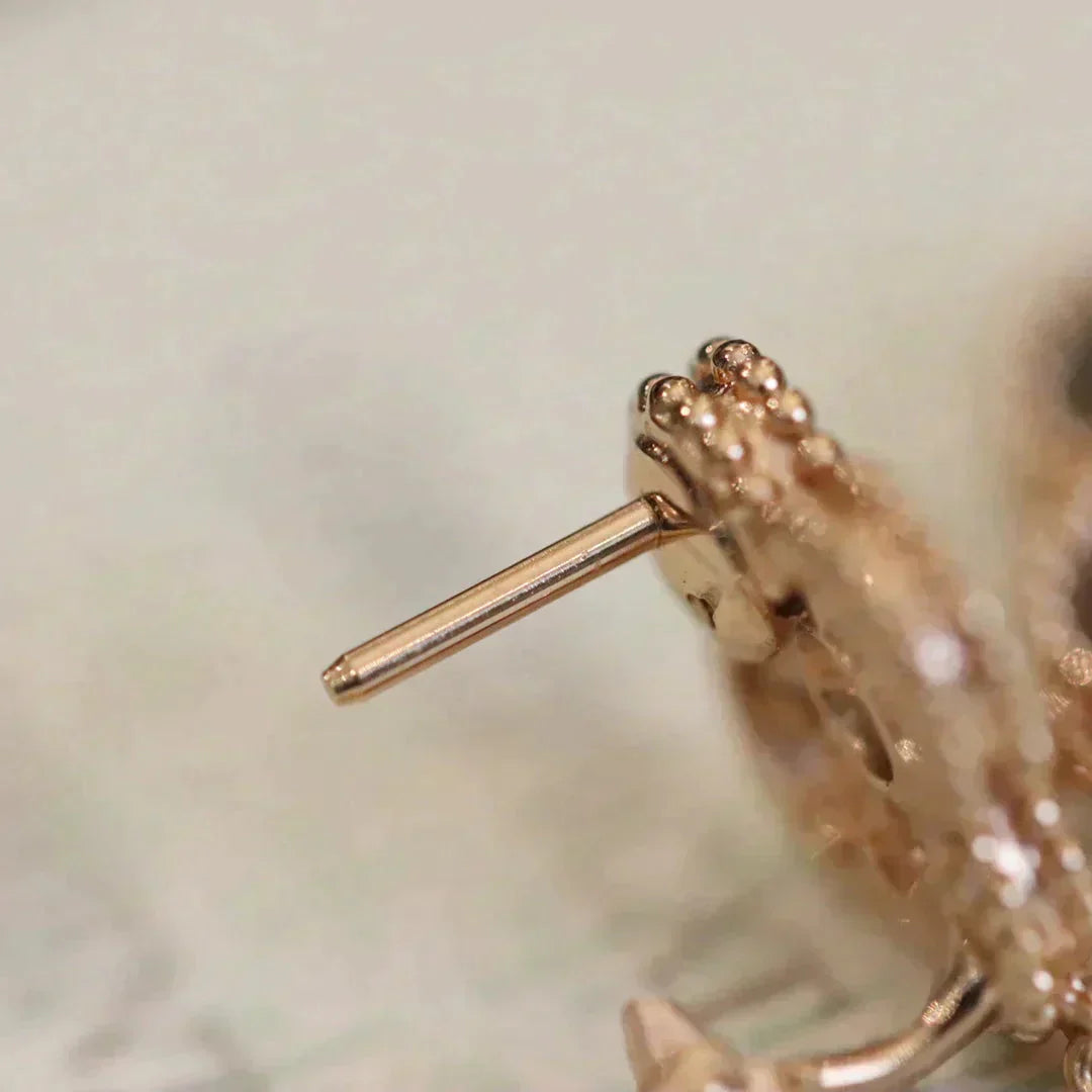 Imperial CLOVER MEDIUM 1 MOTIFS FUll DIAMOND EARRINGS