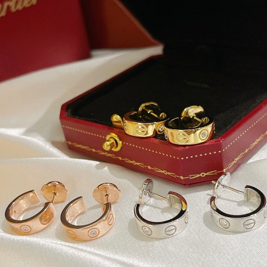 Imperial LOVE OHRRINGE 5,7 MM 2 DIAMANTEN