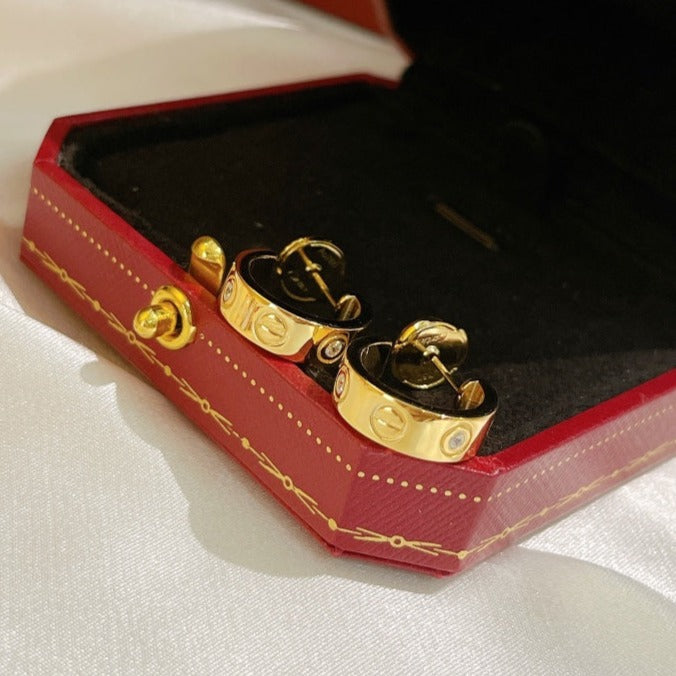 Imperial LOVE OHRRINGE 5,7 MM 2 DIAMANTEN