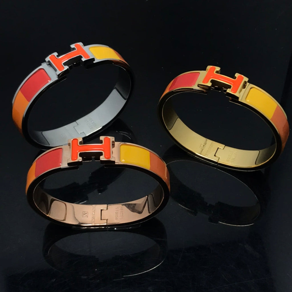Imperial H Armband Orange Regenbogen Keramik