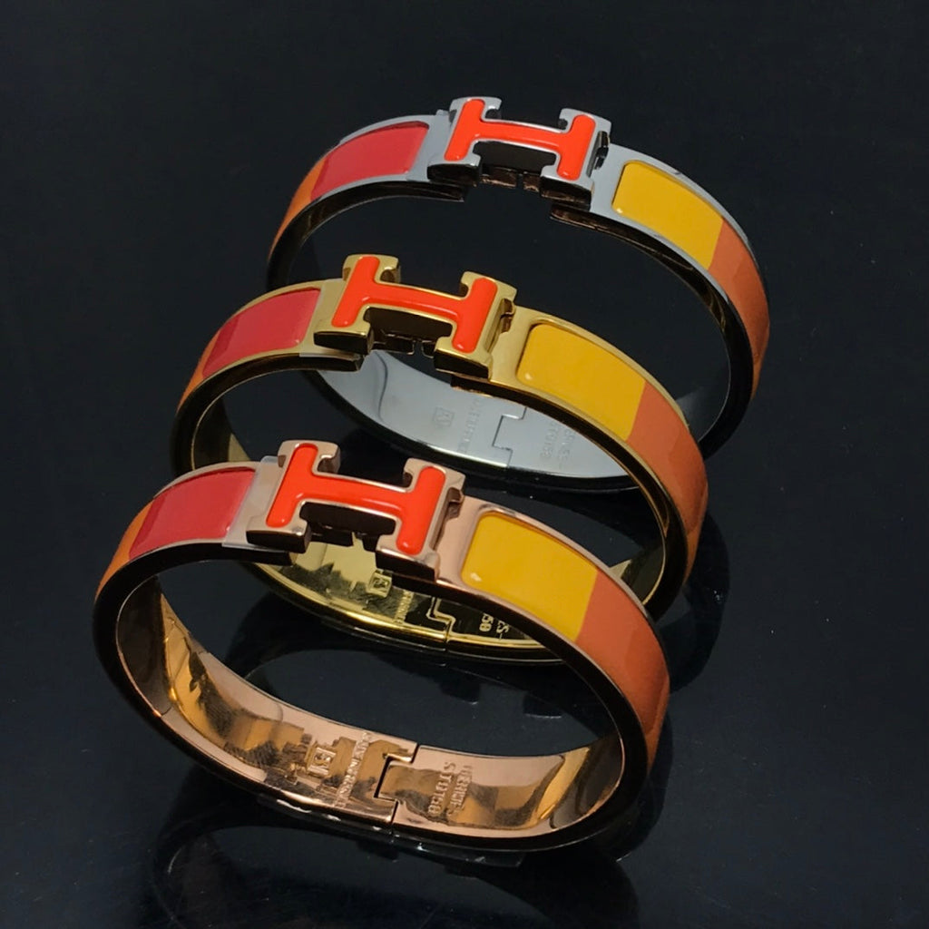 Imperial H Armband Orange Regenbogen Keramik