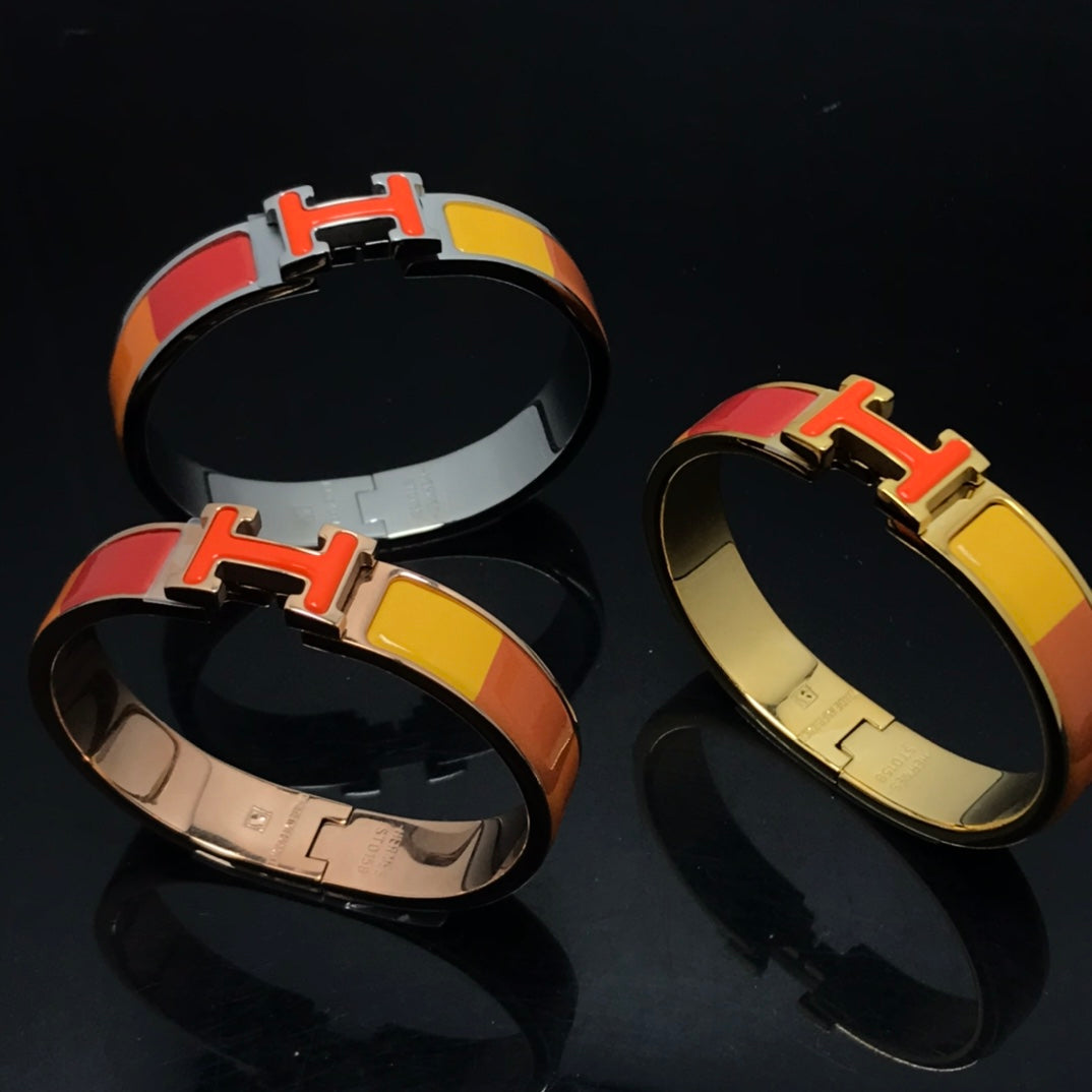 Imperial H Armband Orange Regenbogen Keramik