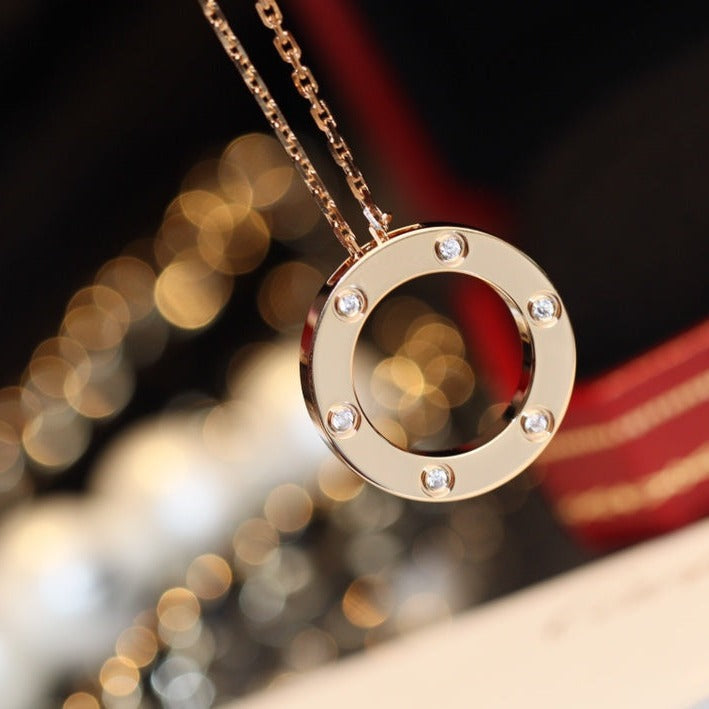 Imperial Love Halskette, 16 mm, 6 Diamanten, Roségold