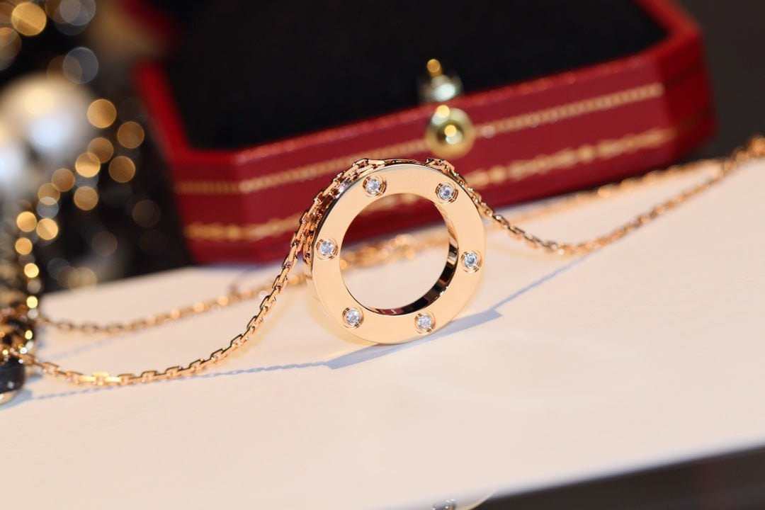 Imperial Love Halskette, 16 mm, 6 Diamanten, Roségold