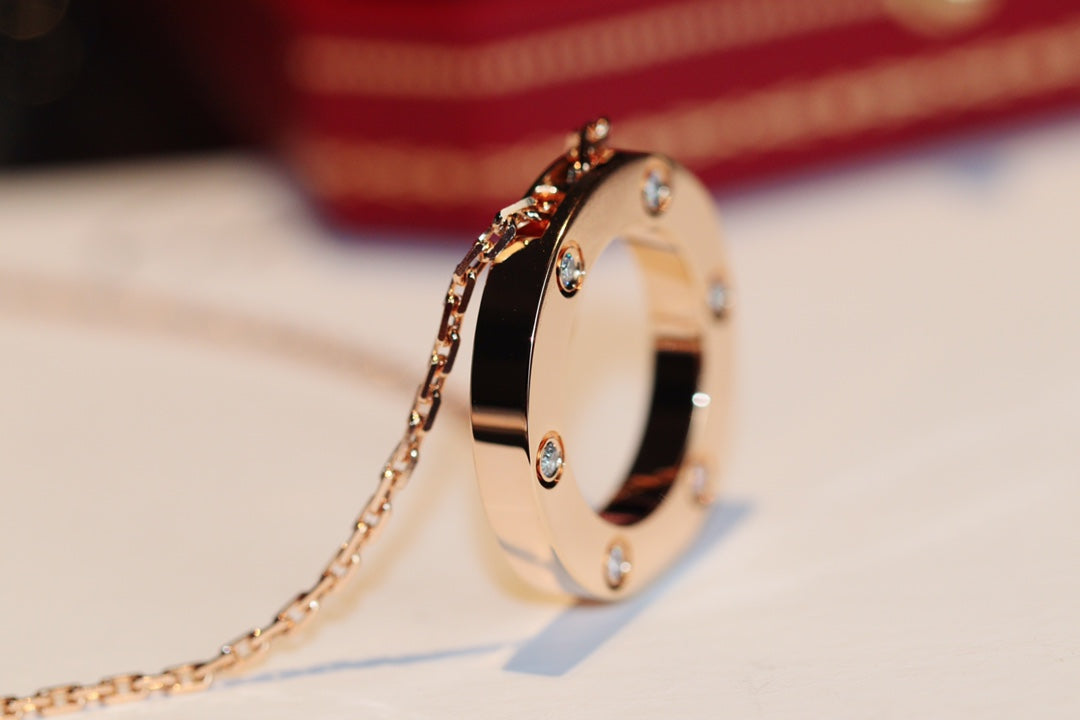 Imperial Love Halskette, 16 mm, 6 Diamanten, Roségold