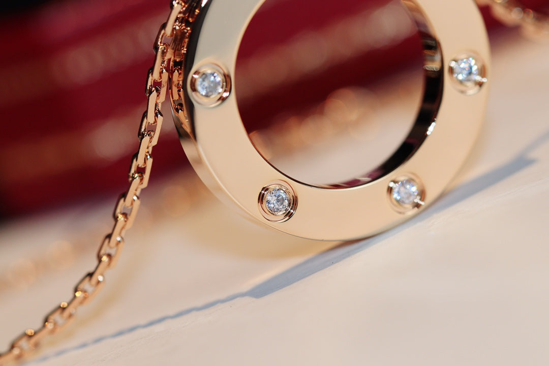 Imperial Love Halskette, 16 mm, 6 Diamanten, Roségold