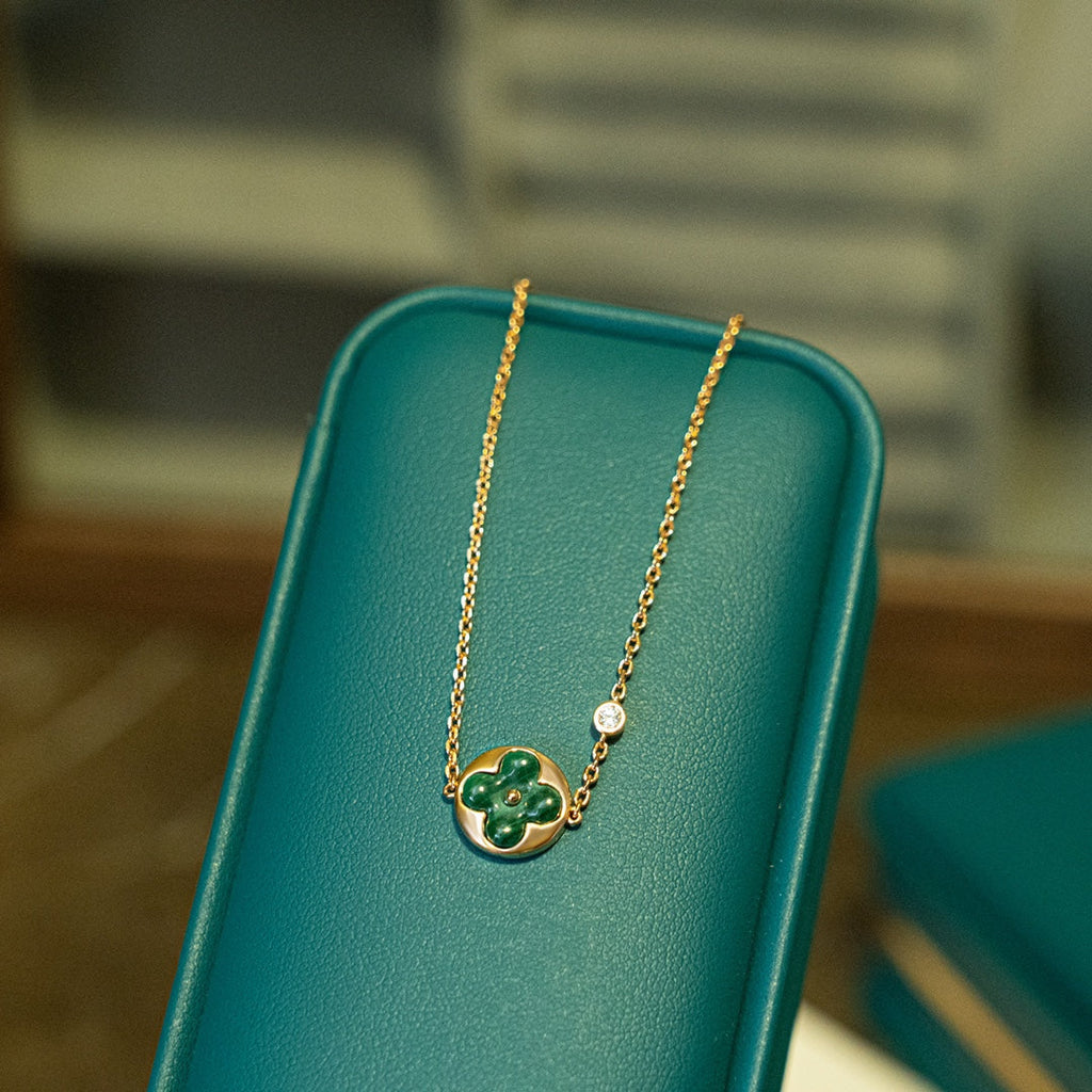 ¡®Imperial¡¯SUN MALACHITE 1 DIAMOND PINK GOLD BRACELET