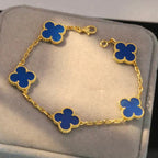 [Imperial]Nueva COLECCIÓN DE BRAZALETE TREBOL 5 MOTIVOS AGATA AZUL