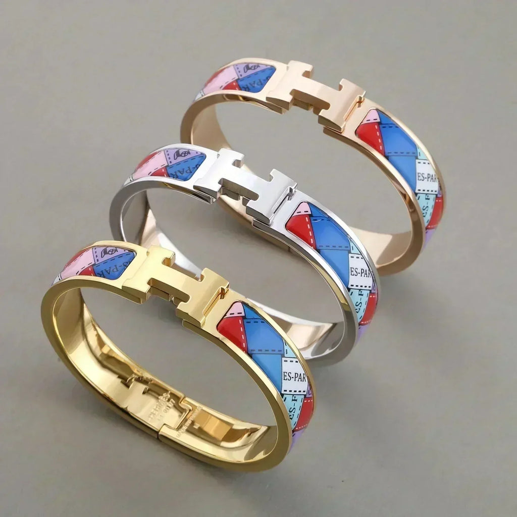 Imperial H Armband mit gepunktetem Rand, 12 mm