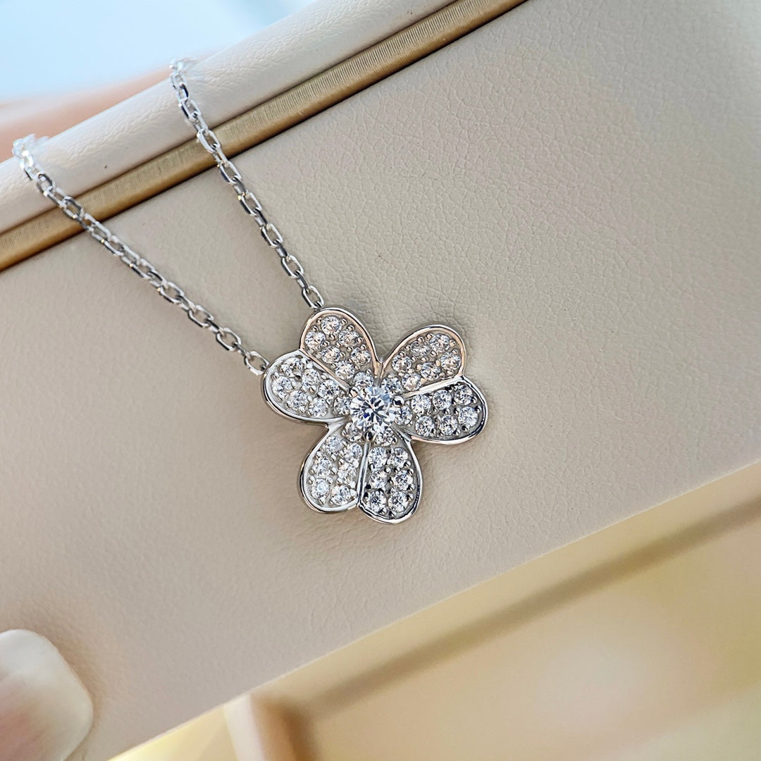 Imperial CLOVER DIAMOND NECKLACE SILVER