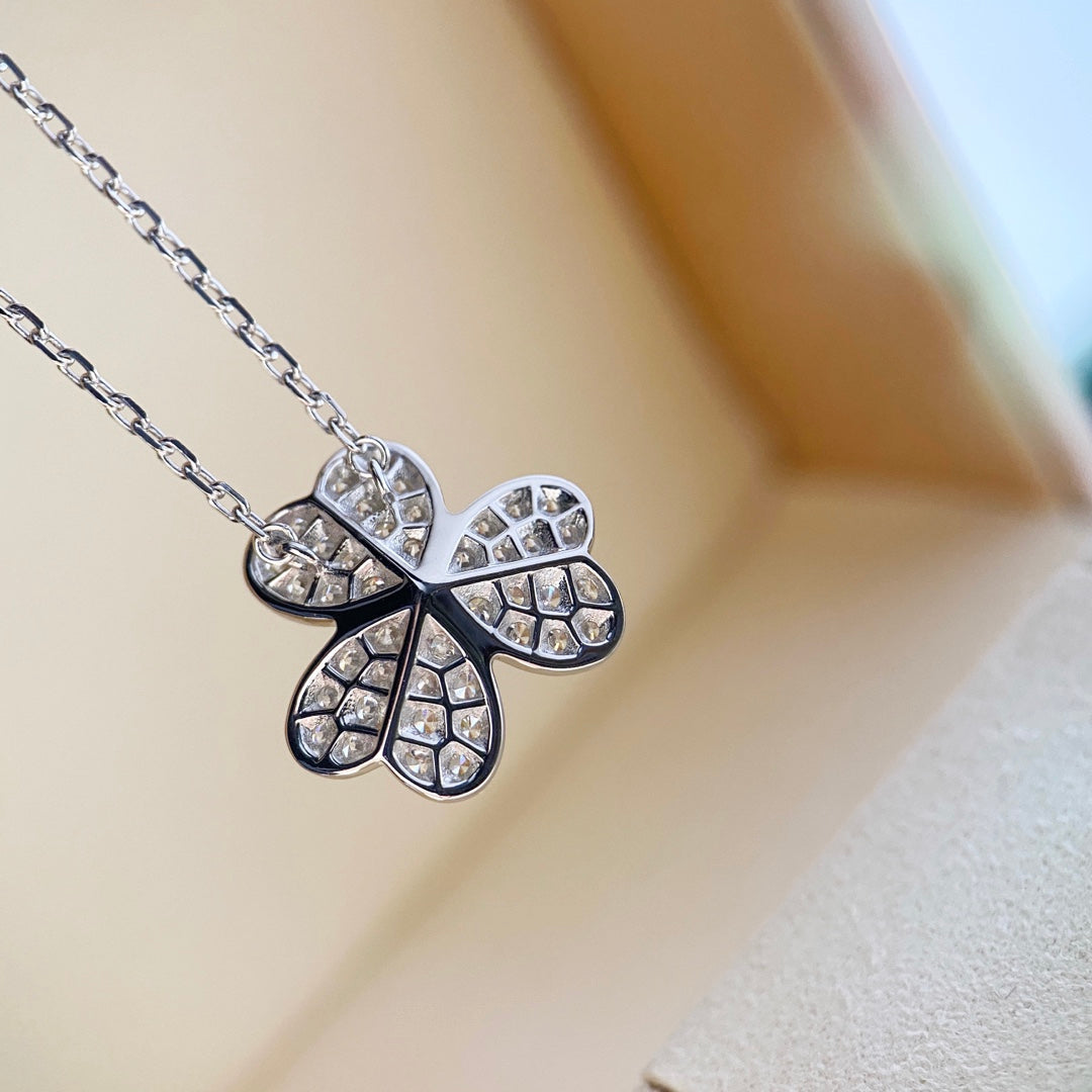 Imperial CLOVER DIAMOND NECKLACE SILVER