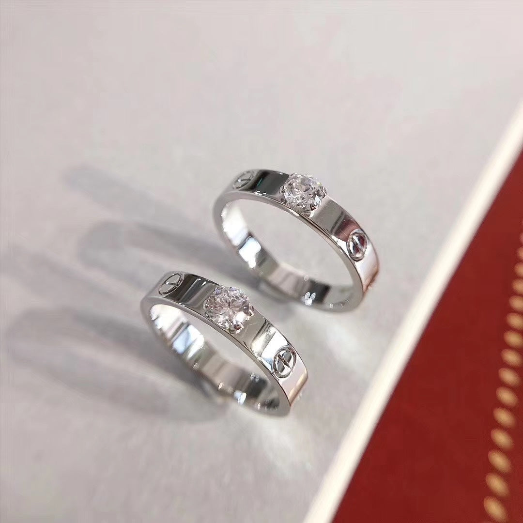 Imperial LOVE RING 3,6 MM 1 GROSSER DIAMANT