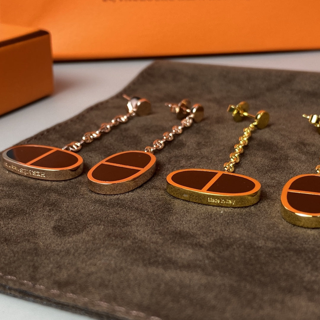 Imperial Chain Verso Ohrringe aus schwarzer Keramik