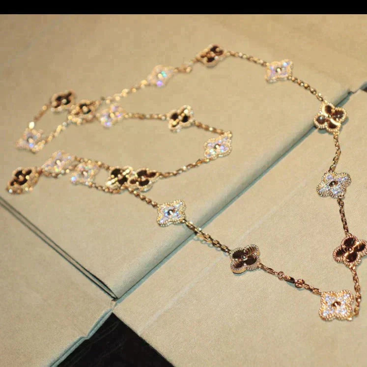 Imperial CLOVER 20 MOTIFS LASER DIAMOND NECKLACE