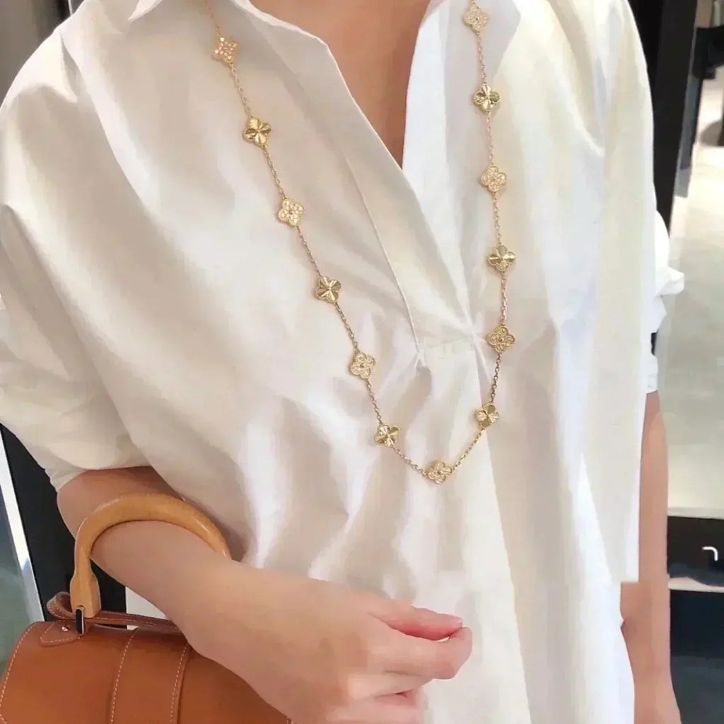 ¡®Imperial¡¯CLOVER 20 MOTIFS LASER DIAMOND NECKLACE