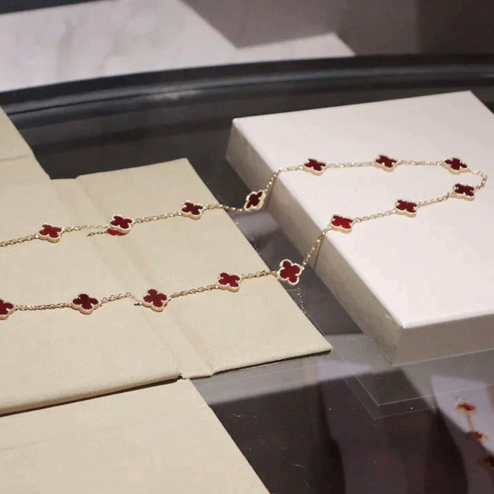 ¡®Imperial¡¯CLOVER 20 MOTIFS CARNELIAN NECKLACE