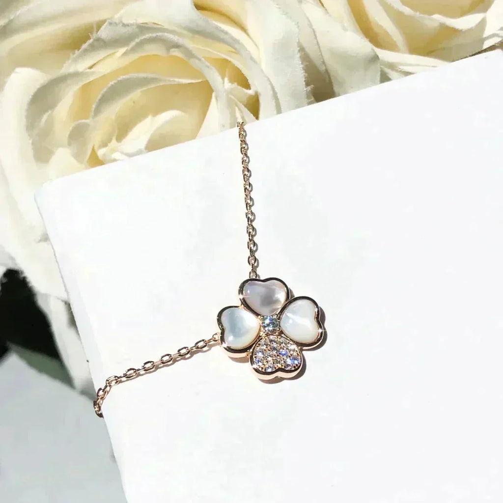 ¡®Imperial¡¯CLOVER MOP DIAMOND ROSE GOLD NECKLACE