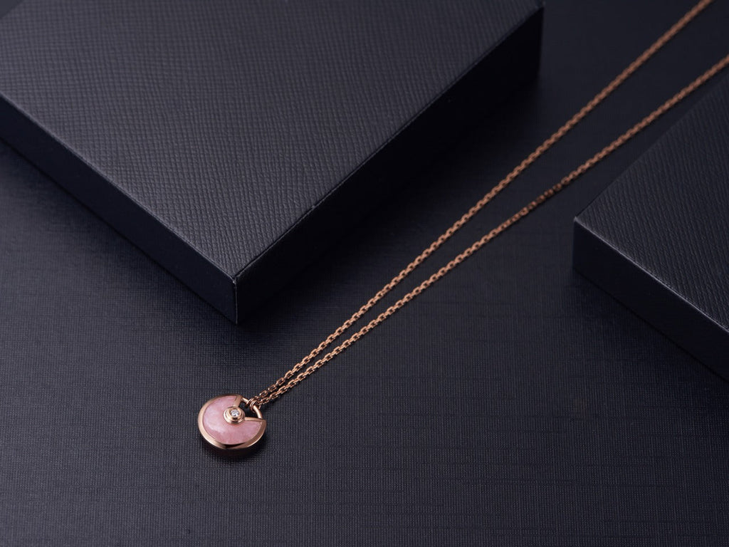 ¡®Imperial¡¯AMULETTE ROSE GOLD PINK MOP NECKLACE