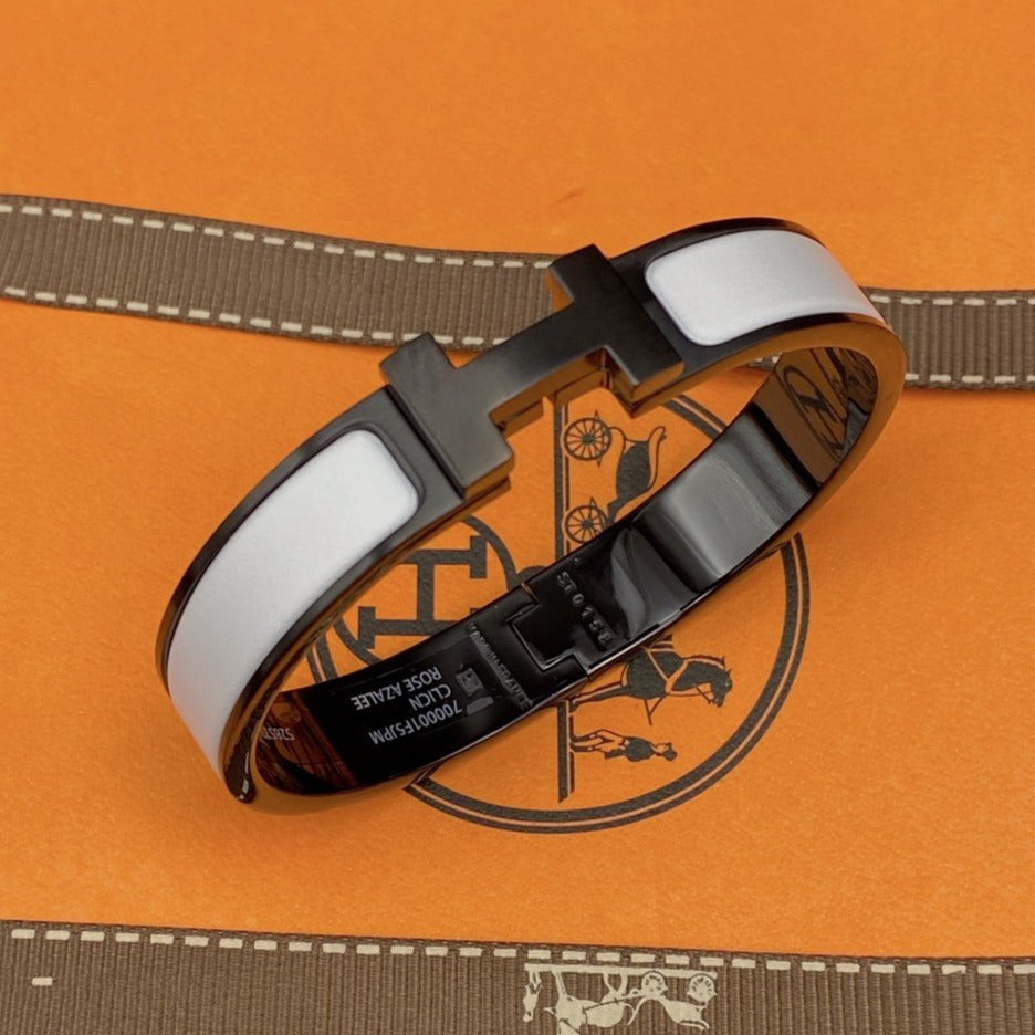 ¡®Imperial¡¯H BRACELET 12MM BLACK WHITE CERAMIC