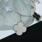 ¡®Imperial¡¯CLOVER BRACELET 5 MOTIFS MOP CHALCEDONY SILVER