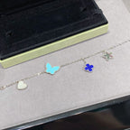 ¡®Imperial¡¯LUCKY SPRING SILVER BRACELET 4 MOTIF