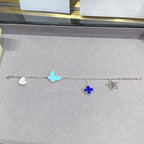 ¡®Imperial¡¯LUCKY SPRING SILVER BRACELET 4 MOTIF