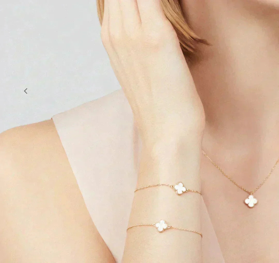 Imperial CLOVER MINI 9,5 MM WEISSE PERLMUTT-KETTE