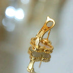 ¡®Imperial¡¯CLOVER MEDIUM 1 MOTIFS  WHITE MOP STUD EARRINGS