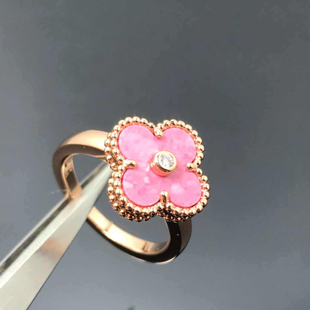 Imperial CLOVER RHODONIT ROSÉGOLD RING