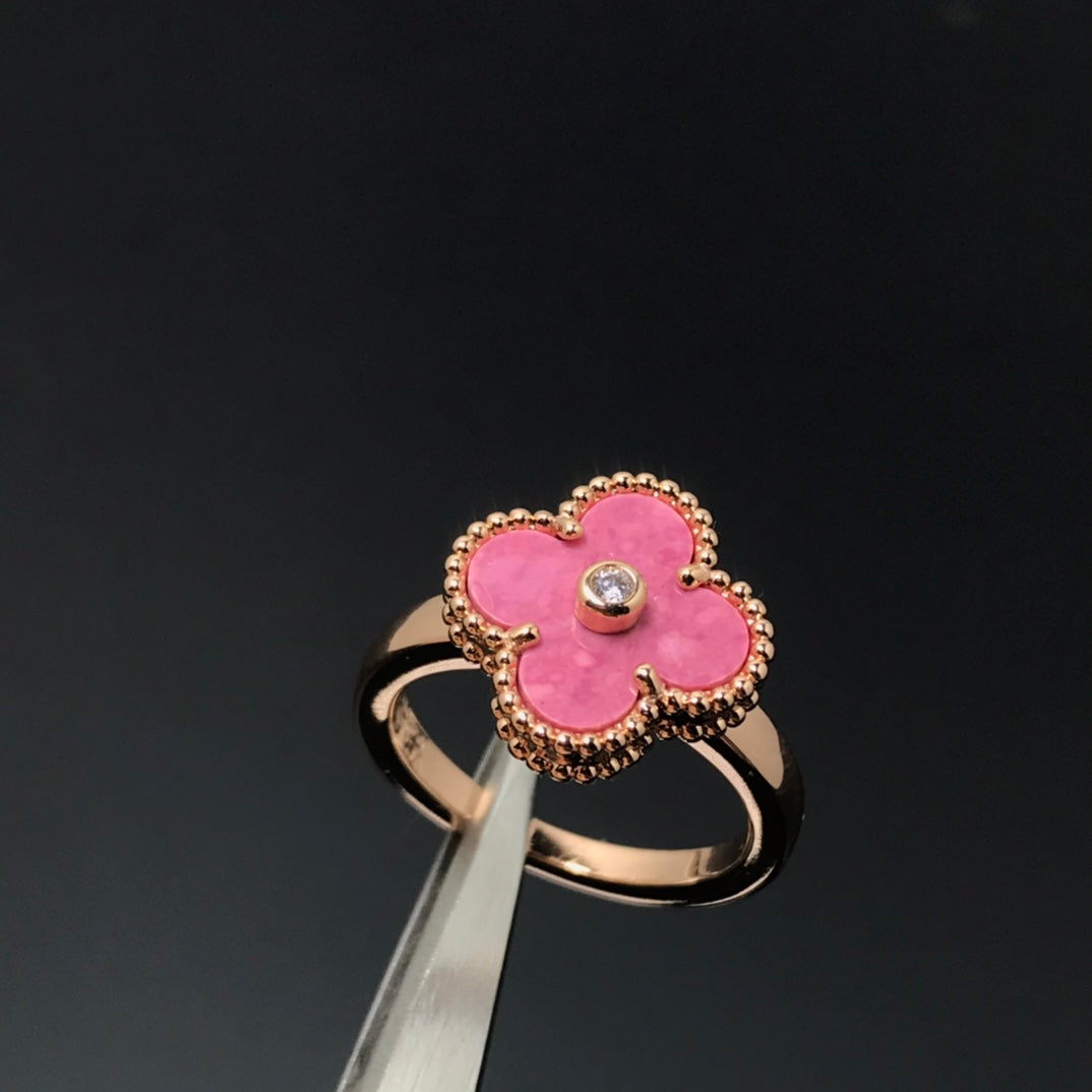 Imperial CLOVER RHODONIT ROSÉGOLD RING