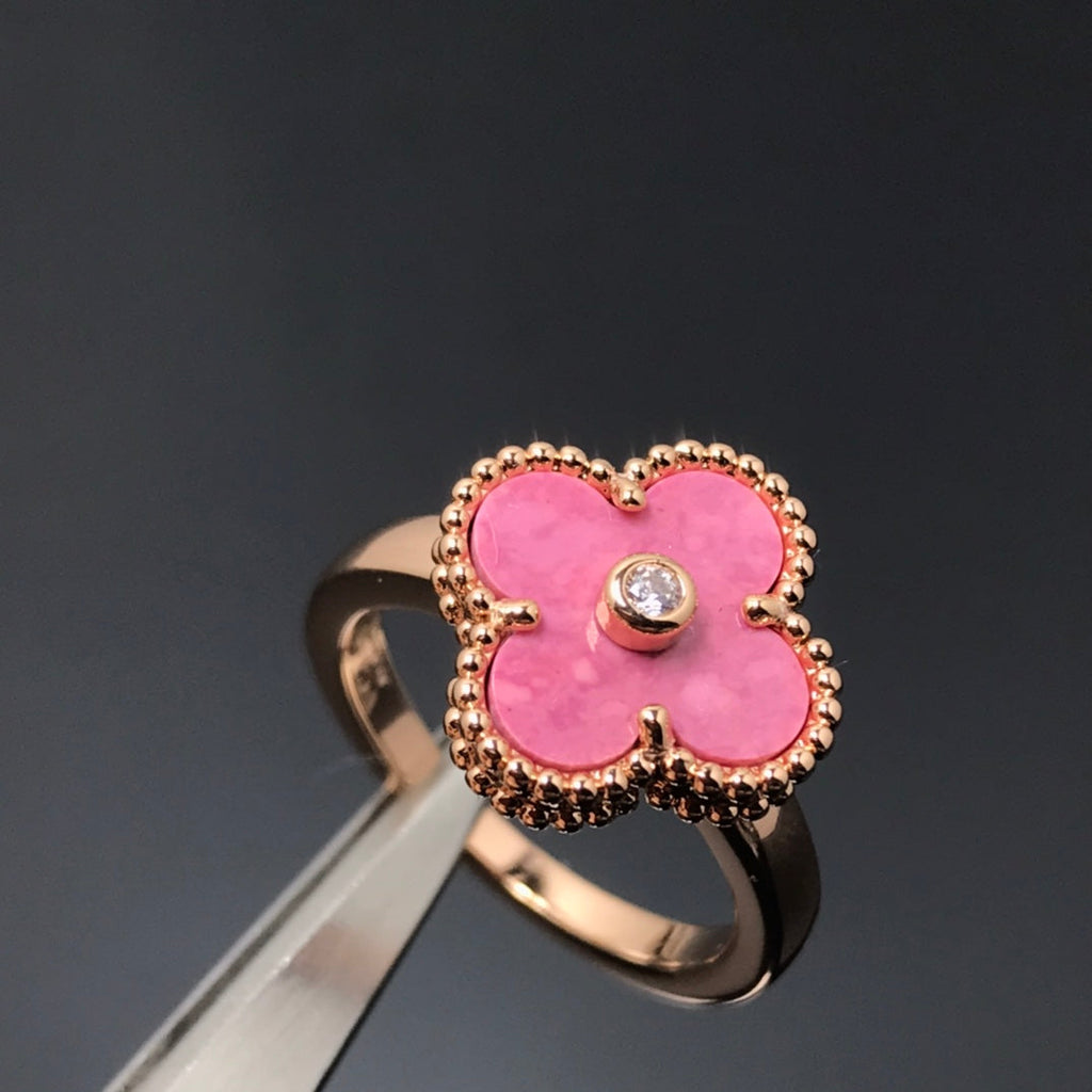 Imperial CLOVER RHODONIT ROSÉGOLD RING