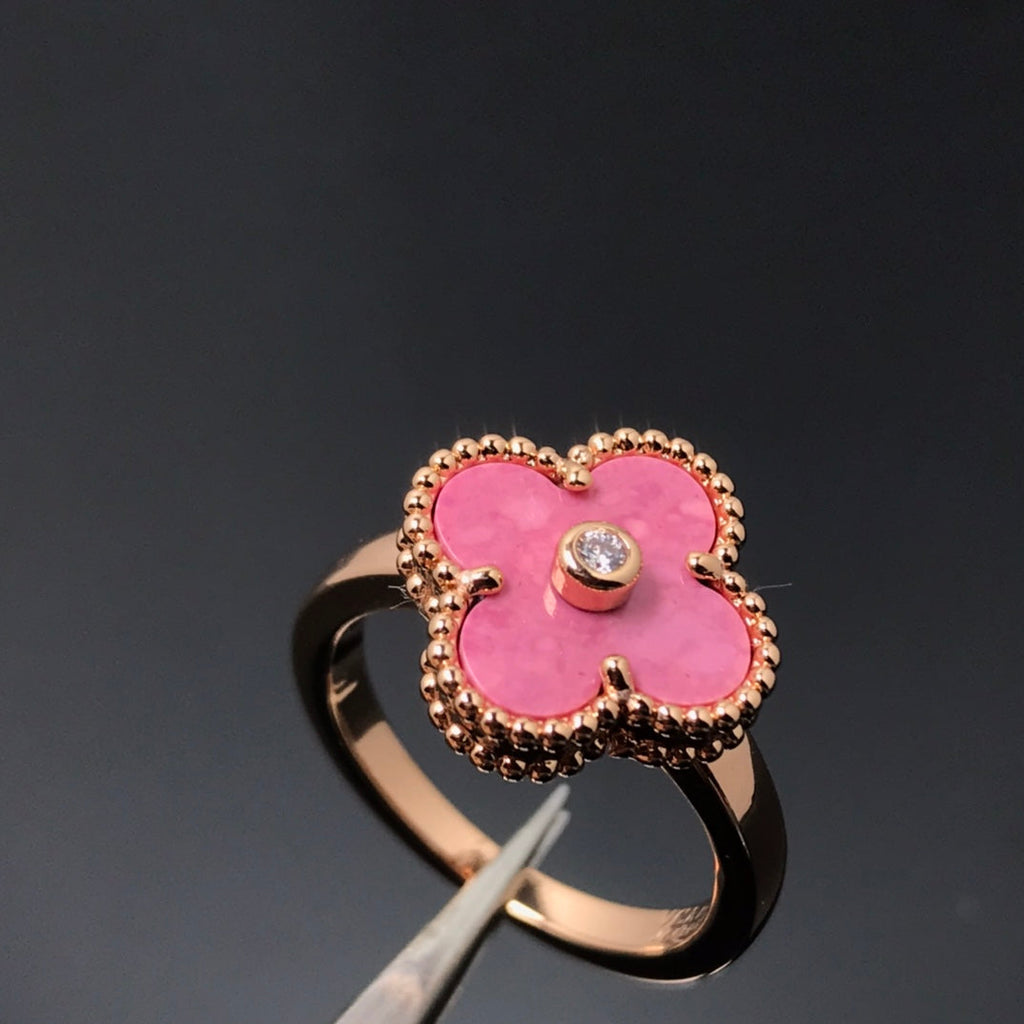 Imperial CLOVER RHODONIT ROSÉGOLD RING