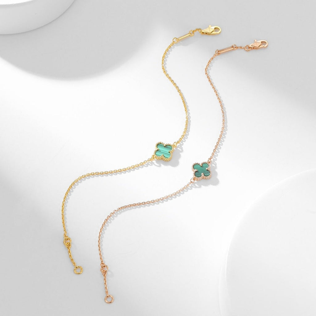 Imperial Kleeblatt-Armband, Malachit, 1 Motiv